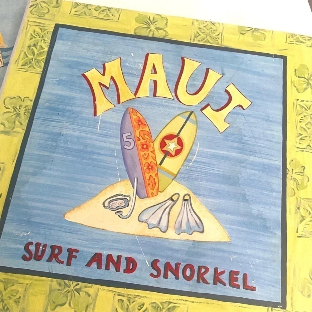 Surf fun art work plaques